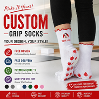 Chaussettes de yoga et Pilates antidérapantes en coton à bordure festonnée personnalisables – Collection Fêtes et Studio – Offre Spéciale