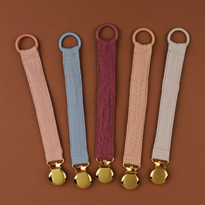 Solid Beech <strong>Wood</strong> Fabric String Pacifier <strong>Clip</strong> Custom Dummy Safe Cotton <strong>Teether</strong> for Newborn Infants and Babies Age Group Child - Product Image 3