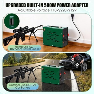 Compresseur d'air PCP TUDIVING avec transformateur intégré, pratique à transporter, 12V 30MPa 300 bars 4500 PSI, pour la chasse, la plongée, le paintball - Product Image 6