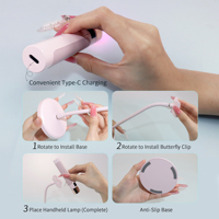 Lampe à LED UV pour ongles 10W, lumière de séchage pour vernis gel, sécheuse à ongles portable mini, 405nm 660nm, capteur infrarouge pour salon et usage domestique