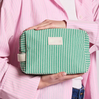 Sac de voyage tendance, doux et confortable, pour cosmétiques, portable, avec motif imprimé personnalisé, en toile de coton, avec poignée