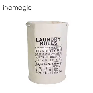 Tái chế dây rút có thể gập lại xách tay thêm có thể gập lại Lớn Vải lưu trữ xô giặt lưu trữ Giỏ túi cản trở với xử lý - Product Image 2