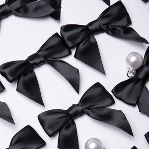 โบว์ริบบิ้นผ้าซาตินขนาด 3 นิ้ว แบบกำหนดเอง พร้อมสายรัดแบบบิด สำหรับตกแต่งห่อของขวัญ โบว์ริบบิ้นโกรเกรนสำเร็จรูป มี 245 สี - Product Image 1