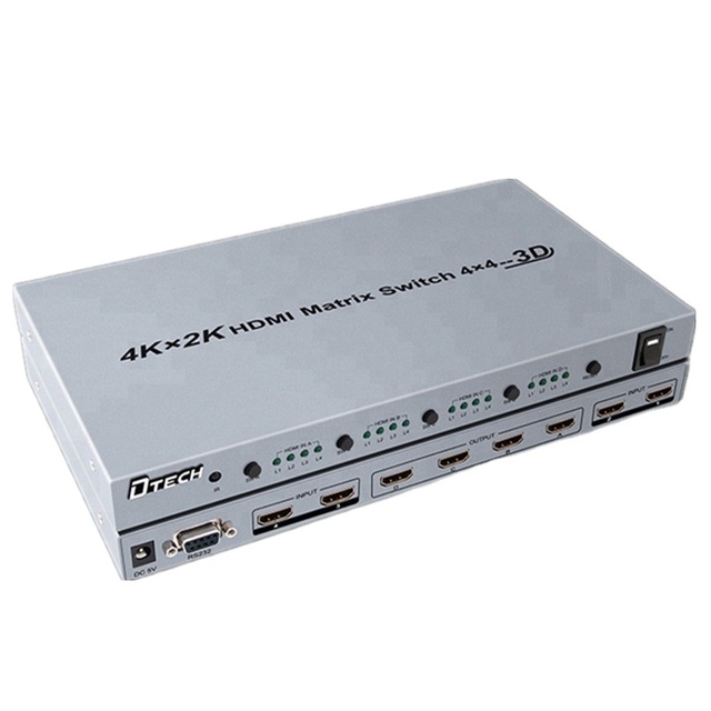 Dtech High Quality 3D 4Kx2K HDMI matrix Switcher 4 in 4 Out HDMI MATRIX SWITCH 4x4