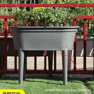 Pots à légumes rectangulaires à pieds hauts en <span class=keywords><strong>plastique</strong></span> PP, respirants et durables, marque HUFU, 2,25 kg, pour jardinage en cour et sur balcon - Product Image 2