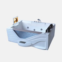 Baignoire spa confortable personnalisée directe d'usine avec jets de massage latéraux en verre bain bains à remous simples pour adultes