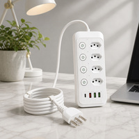 Prise électrique personnalisée par le fabricant, style brésilien, avec port de charge USB Type C pour une utilisation à la maison et au bureau