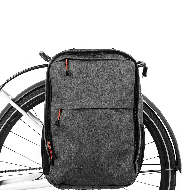 Bike Rear Bag Bicycle Rack Convertible Pannier Pack Bike Laptop Backpack