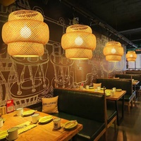 Lampe suspendue rustique en rotin tressé fait main, luminaire en bambou naturel pour îlot de cuisine, salle à manger, décoration murale de ferme ou maison