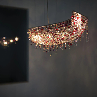 Lustre en cristal de luxe pour hôtel, restaurant, réception, villa, bar, décorations modernes et élégantes, luminaire suspendu LED
