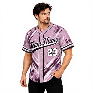 Uniforme Deportivo Personalizado al por Mayor, Jersey de Béisbol a Rayas con Diseño de Impresión Digital para Hombres, Mujeres y Jóvenes, OEM - Product Image 2