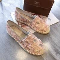 Chaussures plates en jute pour femmes, espadrilles, dernier design, confortables, en tissu EVA et coton, chaussures en toile à fleurs pour femmes, été 2023