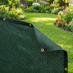 Écran <span class=keywords><strong>de</strong></span> clôture en maille HDPE robuste sur mesure, résistant aux UV à 90 %, pare-vent, pour <span class=keywords><strong>jardin</strong></span>, cour et balcon - Product Image 5