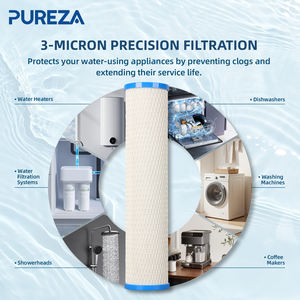 4.5x20 אינץ 'cto פחמן מסנן בלוק 5 מיקרון מסנן מים בבית שלם תואם EPM-20BB, CB-BB-20, 155783-43 - Product Image 2