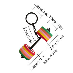 الوزن ألواح الحديد الوردي اللياقة البدنية هدية صغيرة ديي لوحات الوزن السلطة بسلسلة المفاتيح - Product Image 2