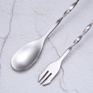 Cuchara Mezcladora de Cócteles con Mango Largo, Ecológica, Moderna y Sencilla, Cuchara de Barra de Acero Inoxidable - Product Image 6