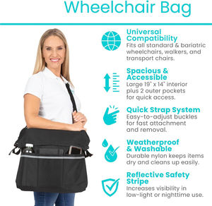 Wholesale Wheelchair Bags <b>Tool</b> <b>Trolley</b> Bag for Wheelchair Accessories Rear Storage Walker Waterproof Electric Wheelchair Bags - Product Image 5