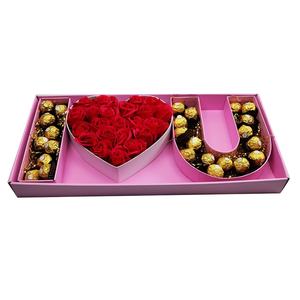 Caja de Regalo de Cartón con Forma de Corazón y Letra 'Te Amo', para Flores o Chocolates - Product Image 3