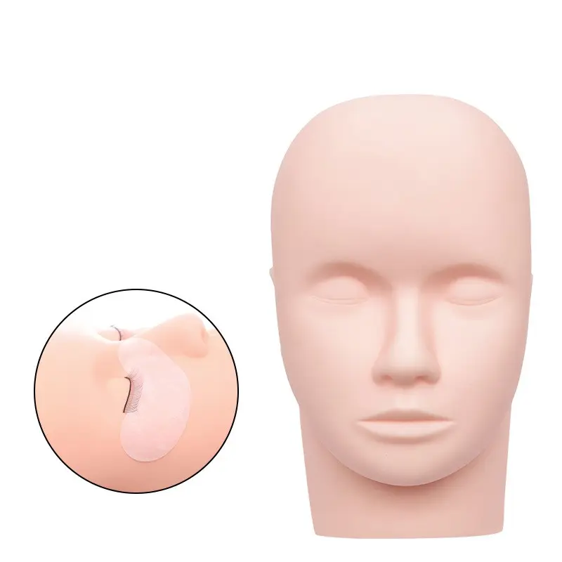 Mannequin Head Skin Pad Mặt Cho Lông Mi Mở Rộng Massage Châm Cứu Tiêm Ống Tiêm Microblading PMU Tattoo Thực Hành