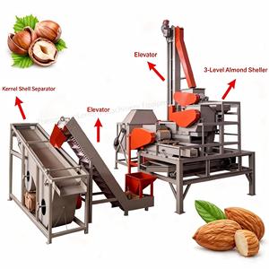 Machine à décortiquer les amandes et les noix de macadamia 1000 kg/h, 380 V, équipement de séparation des coquilles de palmiste - Product Image 2