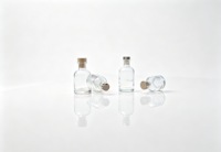 Flacon diffuseur à roseaux en verre rond transparent de qualité supérieure, 50ml, 100ml, 110ml, à fond épais, vide, pour parfum et arômes, avec bouchon en liège