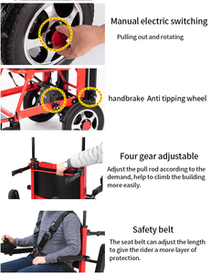 Innovadora silla de ruedas eléctrica de 250W * 2, 18AH, batería de litio extraíble, escalera eléctrica, scooter para escalar, ancianos, nueva discapacidad - Product Image 5