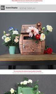 Boîte aux lettres murale en fer forgé, style idyllique rétro avec serrure, étanche, pour extérieur, accessoires de photographie, décoration - Product Image 6