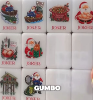 Tuiles de Noël Cajun en acrylique de luxe, 160 tuiles de Mahjong, ensemble américain 3 couches avec mardijong