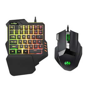 Mini <span class=keywords><strong>clavier</strong></span> de jeu ergonomique filaire USB, <span class=keywords><strong>clavier</strong></span> mécanique RGB professionnel à <span class=keywords><strong>une</strong></span> <span class=keywords><strong>main</strong></span> et combo <span class=keywords><strong>souris</strong></span> pour téléphone portable - Product Image 4