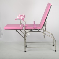 Table d'examen gynécologique manuelle standard pour hôpital, avec liste de contrôle gynécologique intégrée, également utilisable comme table obstétricale