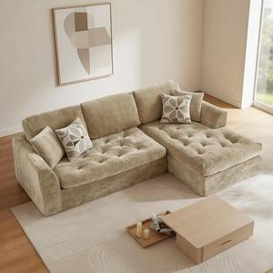 Nouveau Canapé Modulaire en L Compressé 2026 pour Salon, Canapé Chenille Sans Armature Effet Nuage, Sans Assemblage, avec Chaise Longue - Product Image 1
