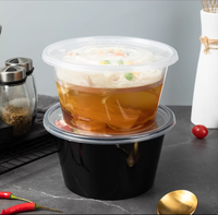 Einweg-Lunchbox aus PP-Kunststoff mit Deckel, mikrowellengeeignet, Takeaway-Schale für Restaurants, Eis, Pulver, Dessert, Suppe, Großhandel