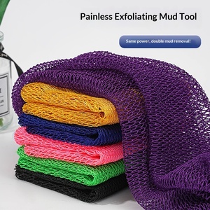 Asciugamano da bagno in rete africana bestseller, asciugamano da <span class=keywords><strong>sauna</strong></span> ad alta elasticità, rete esfoliante a strisce lunghe con cordino per doccia per adulti - Product Image 5
