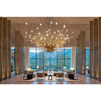 Luxuriöses modernes Hotel Lobby Möbel Set Hand craft Hotel Lobby Gast halbrundes Sofa für den öffentlichen Bereich