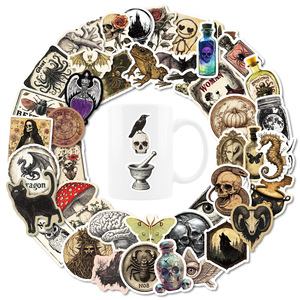 50 pezzi adesivi tema farmacista e strega adesivo decorativo Skateboard adesivi impermeabili per bambini - Product Image 4