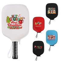 Housse de protection pour raquette de pickleball de Noël, accessoires pour raquette de tennis, cadeau