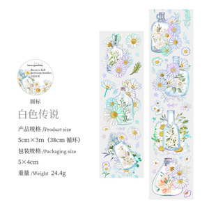 1 rollo <span class=keywords><strong>de</strong></span> longitud PET cinta adhesiva flor colgante serie láser flor DIY mano tienda Guka pasta decorativa 6 modelos - Product Image 6