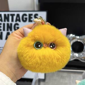 Llavero de Piel de Conejo Rex <span class=keywords><strong>Besafe</strong></span>, Suave y Adorable, con Forma de Animal, para Niñas, Regalo, Decoración de Bolsos, Colgante para Coche - Product Image 5