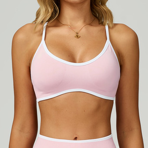 Color Blocking Girl Xxx <span class=keywords><strong>Hot</strong></span> Sexy <span class=keywords><strong>Xxxx</strong></span> Knit Lady Image Sujetador deportivo sin costuras para mujer - Product Image 3