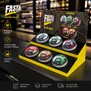Expositor de Sobremesa Personalizado para Bolsas de Snus Fasta, Soporte para Latas de Tabaco, Estante de Exhibición de Latas de Snus para Tiendas Minoristas, Expositor Acrílico - Product Image 2