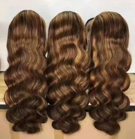 Perruques Lace Front 13*4 en Cheveux Humains Premium Mélangés à 60% (Body Wave, 26 pouces, 270g, Couleur Piano P4/27) – Vente en Gros Usine