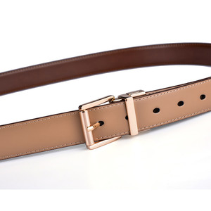 Hot New Design 2.8CM Cáqui e Marrom Reversíveis Cintos de Couro Genuíno para As Mulheres Com Girado Fivela Cinto Feminino - Product Image 5
