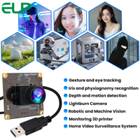 ELP 50fps 5MP Global Shutter Módulo de cámara USB sin lente de distorsión Alta velocidad 1440P 60fps Mini PC Cámara para transmisión en vivo
