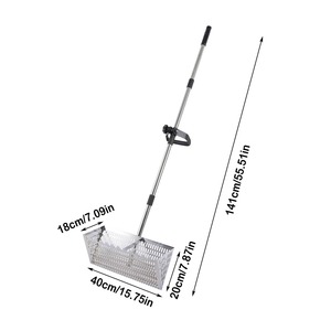 Rastrillo Profesional para Pulgas de Arena con Mango Largo y Juego de Tamiz de Arena Plegable de Acero Inoxidable para Jardinería en la Playa - Product Image 3