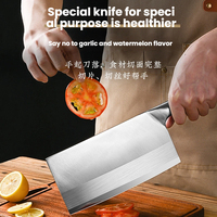 Hachoir en acier inoxydable couperet chinois haut de gamme avec manche en bois d'ébène ensemble de couteaux de cuisine pointus