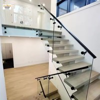 Glas Balustrade Edelstahl Abstands halter Outdoor Decking Geländer Design Manipulation Glas Treppen geländer Verstellbarer Abstands halter