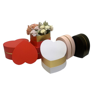 Hebei huiya New design three set of flower box with gold border  Fruit gift box  flower box for Valentine's Day