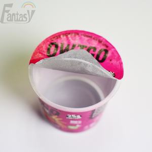 Récipient d'emballage en plastique de 350ml <span class=keywords><strong>Pot</strong></span> de <span class=keywords><strong>yaourt</strong></span> en PP congelé avec cuillère à couvercle - Product Image 5