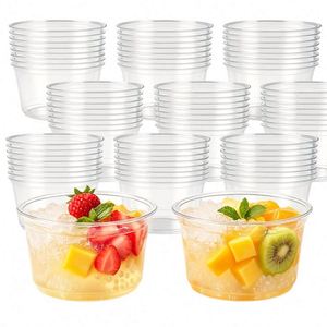 Bol à salade jetable 14 oz, vaisselle en PET épaissi transparente pour fêtes - Product Image 1
