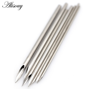 Alisouy - 10 Agujas Esterilizadas Desechables para Perforaciones Corporales, Acero Quirúrgico, Suministros para <span class=keywords><strong>Tatuajes</strong></span>, Herramientas para Perforaciones <span class=keywords><strong>de</strong></span> Oreja, Nariz, Lengua, Labio y <span class=keywords><strong>Ombligo</strong></span> - Product Image 2